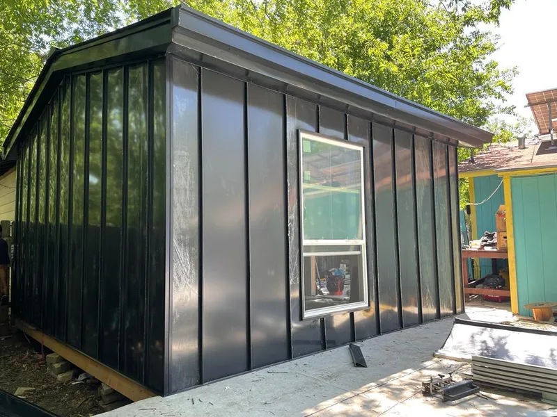 Black standing seam metal wall panels for Metal Roof Installation in Denham Springs